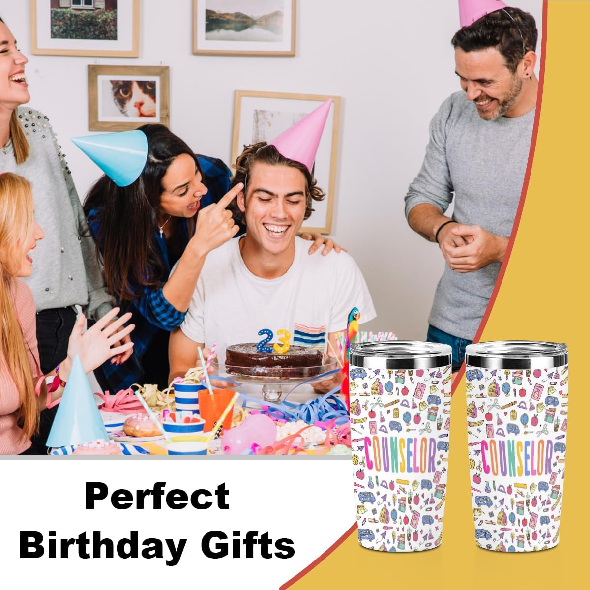 Inspirational Counselor Gifts Tumbler,Counseling Office Must Haves 20 oz Stainless Steel Coffee Mug,Travel Cup,Insulated Cup for Car, Christmas Birthday Gift for Women Men Counselor Therapist - Image 3