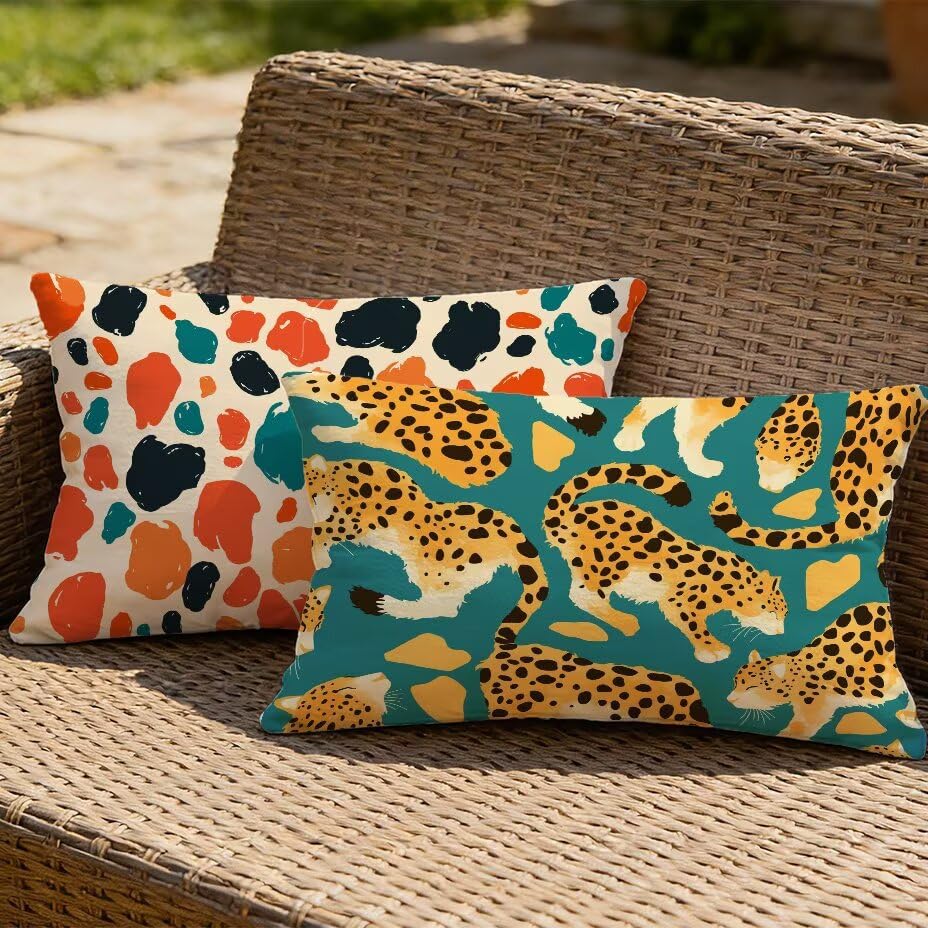 Housse de coussin de jardin 70x90 imperméable pour canapé et salon