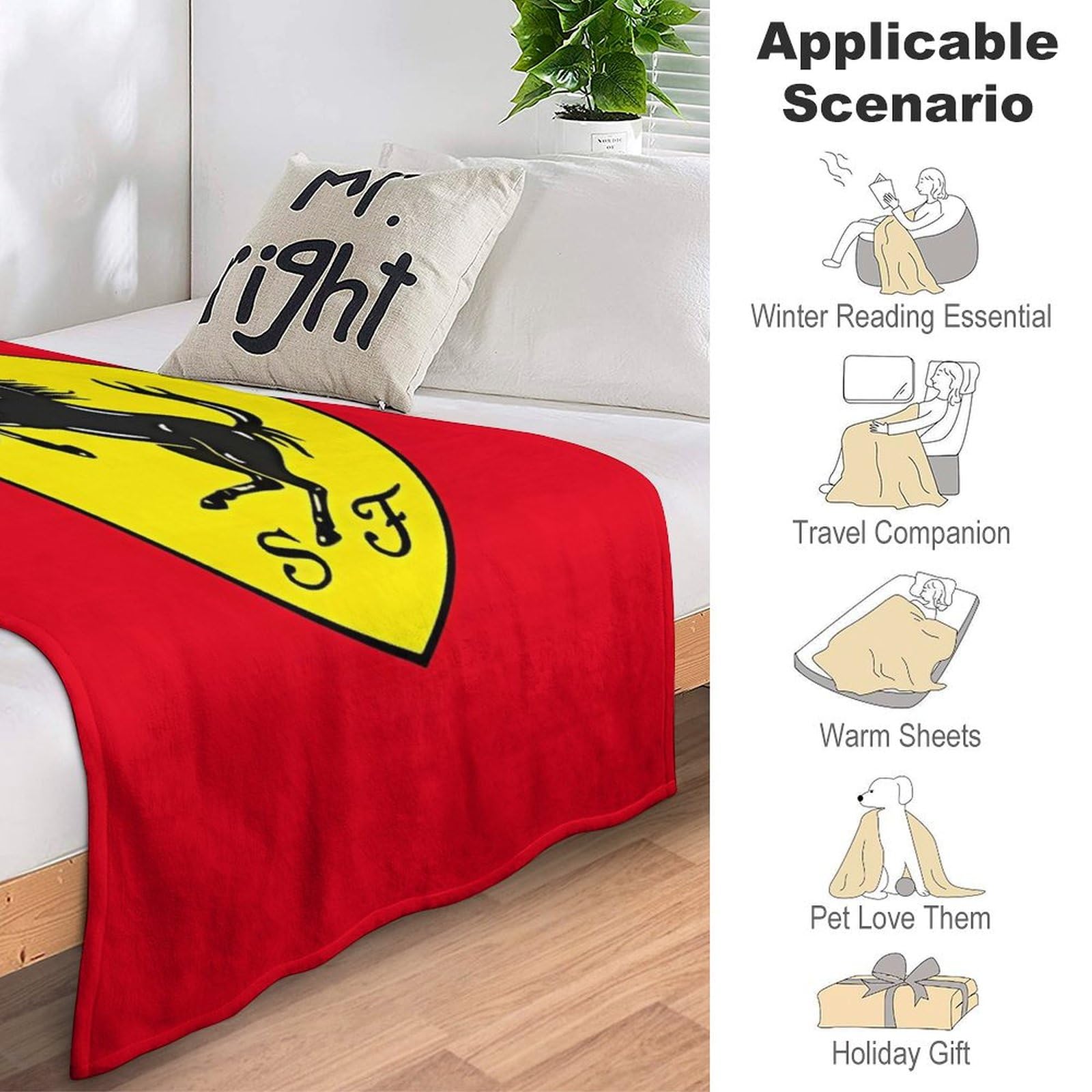 Amazon｜スクーデリア・フェラーリf1チーム 毛布 ブランケット