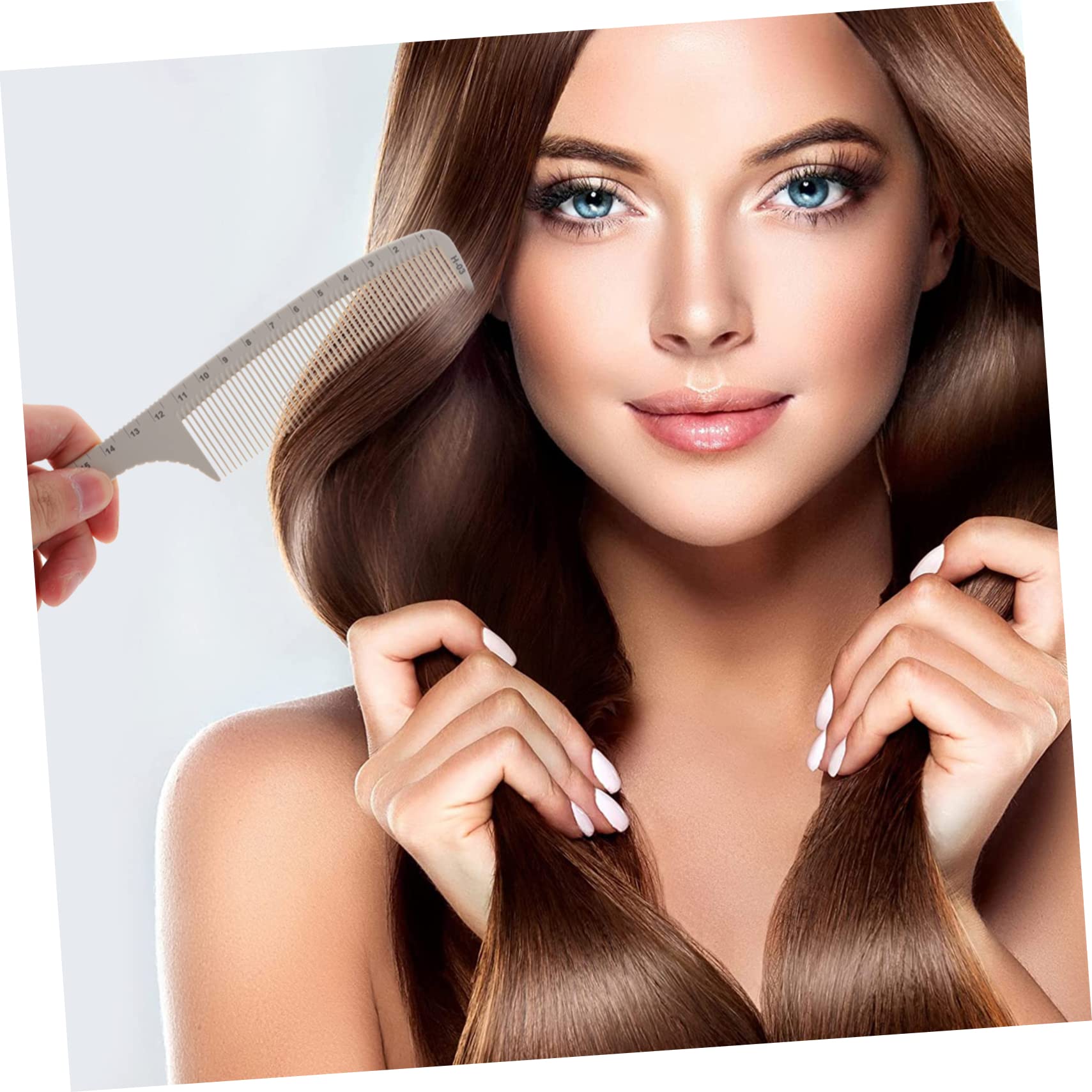10 Piezas Peine De Pelo Graduado Peine De Regla De Precisión Peine De Burlas Peine De Peluquero Peine De Peines De Corte Para Peluqueria Abdominales Viajar Metal