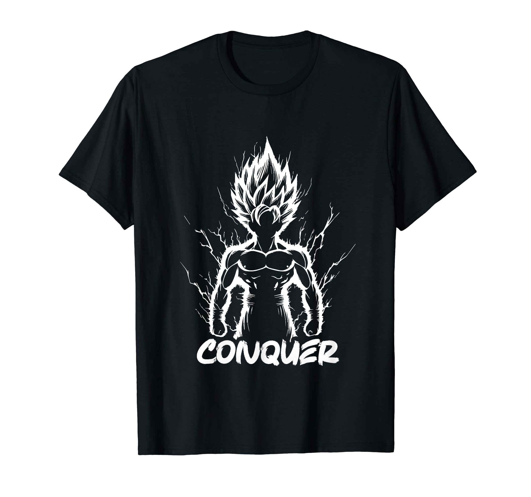 Insaiyan Anime Gym Motivational Workout GiftsCONQUER, Train Insaiyan, Anime Gym and Workout T-Shirt