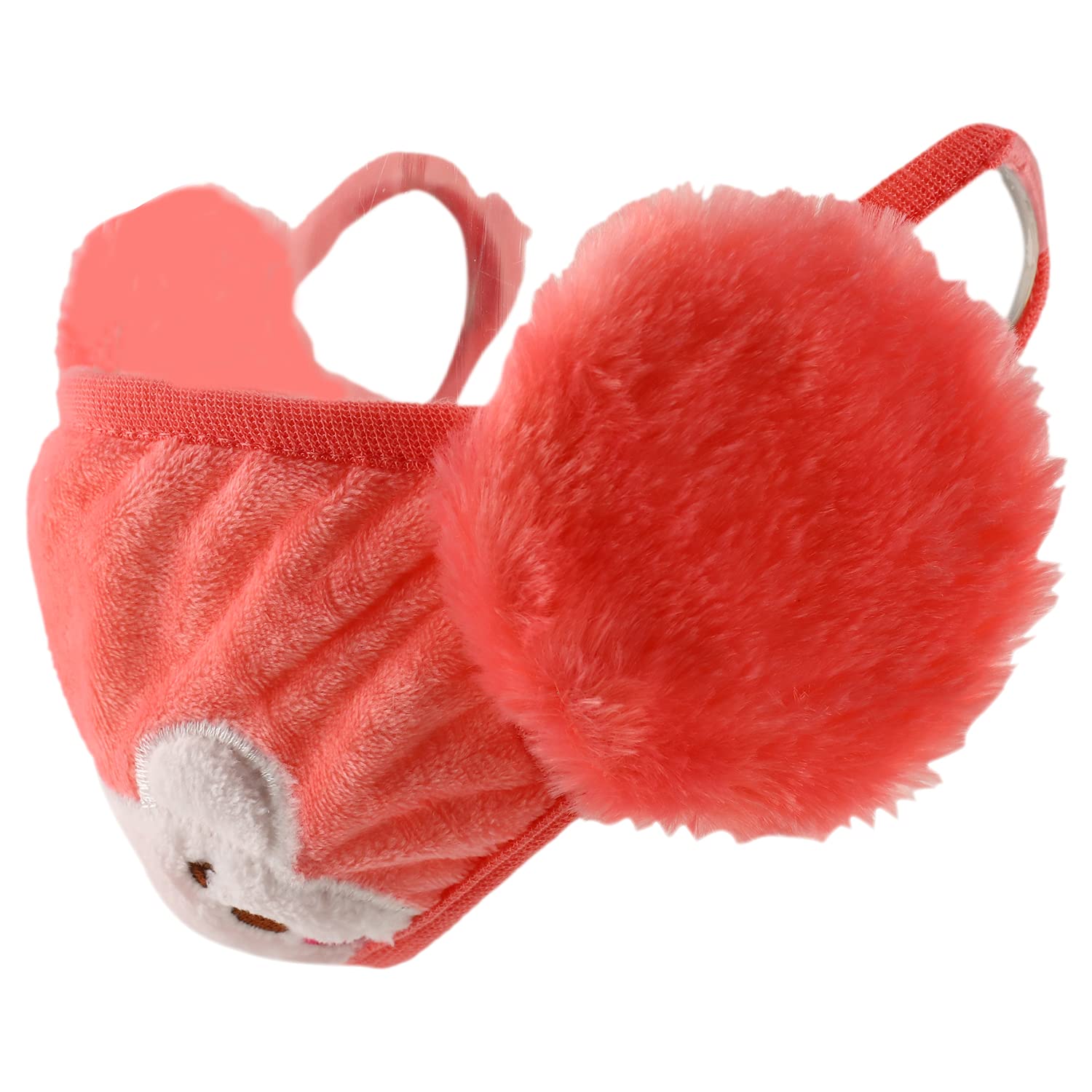 Trendy Apparel Shop Kids Winter Animal Face Cartoon Bear Mask &amp; Earmuffs