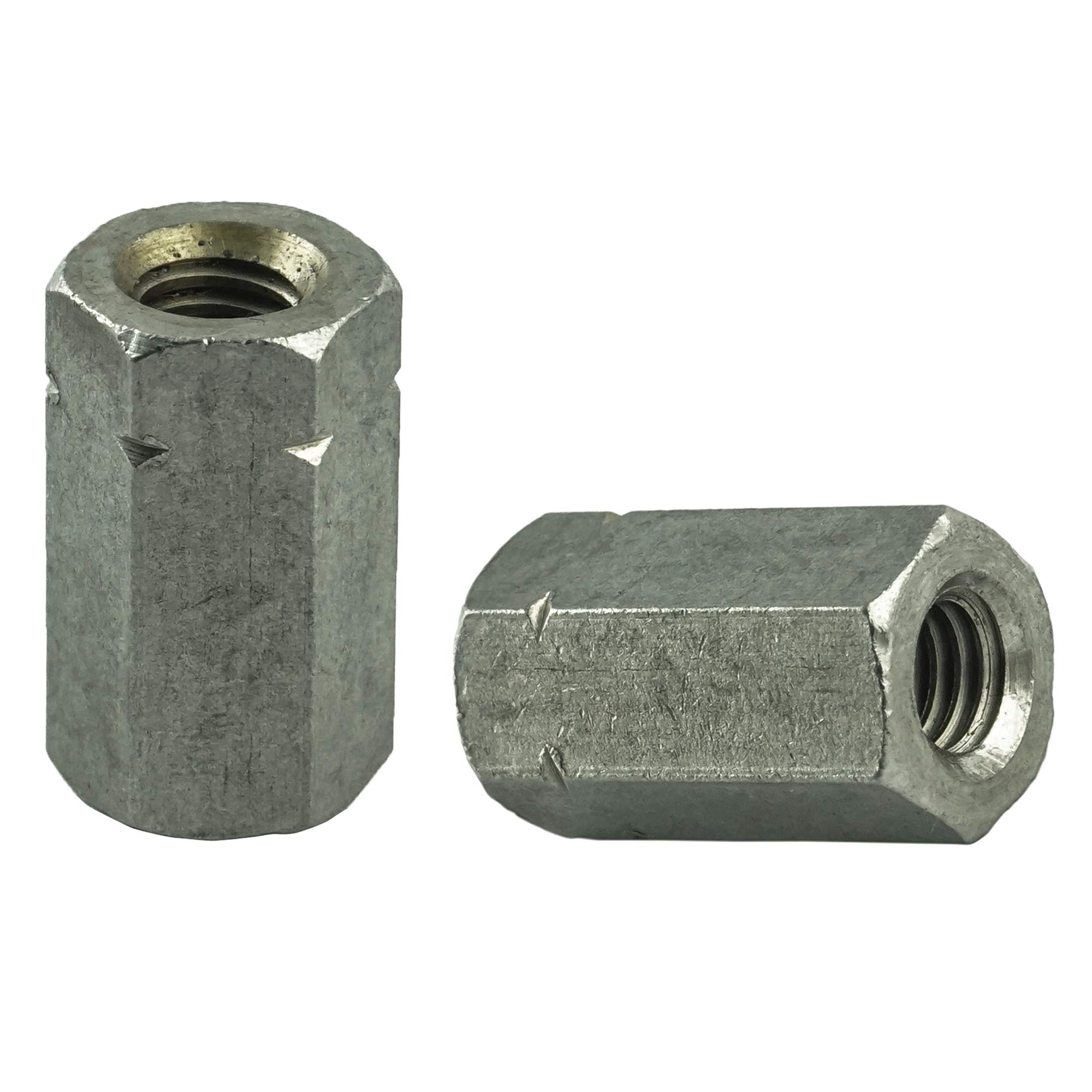 AGBERG M8 (100 unidades) tuercas hexagonales 3 d alto – tuerca larga – acero inoxidable VA A2 V2A – Manguito hexagonal inoxidable – DIN 6334