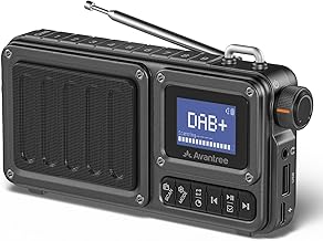 Avantree SP851 Portable Digital Dab+/FM Radio with Bluetooth 6.0, Battery or Mains 5W Speaker, TF/USB, LCD Display, Auto Scan & Lamp - Perfect for Home, Kitchen & Outdoor