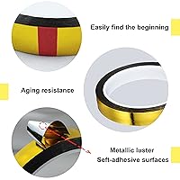 Vista 3 de 3 rollos de cinta, cinta adhesiva de película de poliéster metalizado, cinta Washi para embalaje de regalo, detallando paredes de acento, artes
