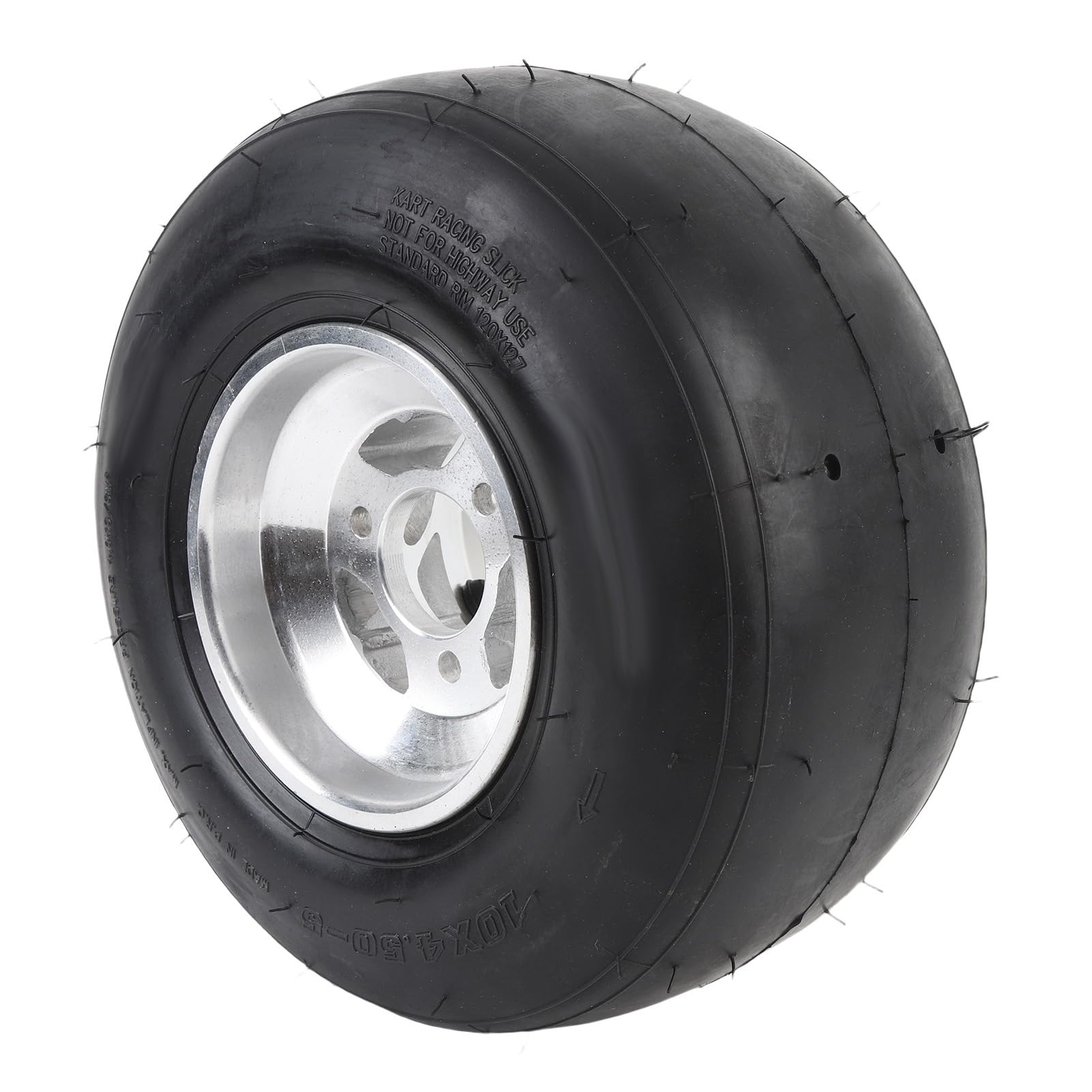 KIMISS Neumático 10x4.50-5 con llanta para ATV, UTV y kart, 4PR sin cámara, antideslizante y resistente a pinchazos, ideal para cortacésped y vehículos todo terreno