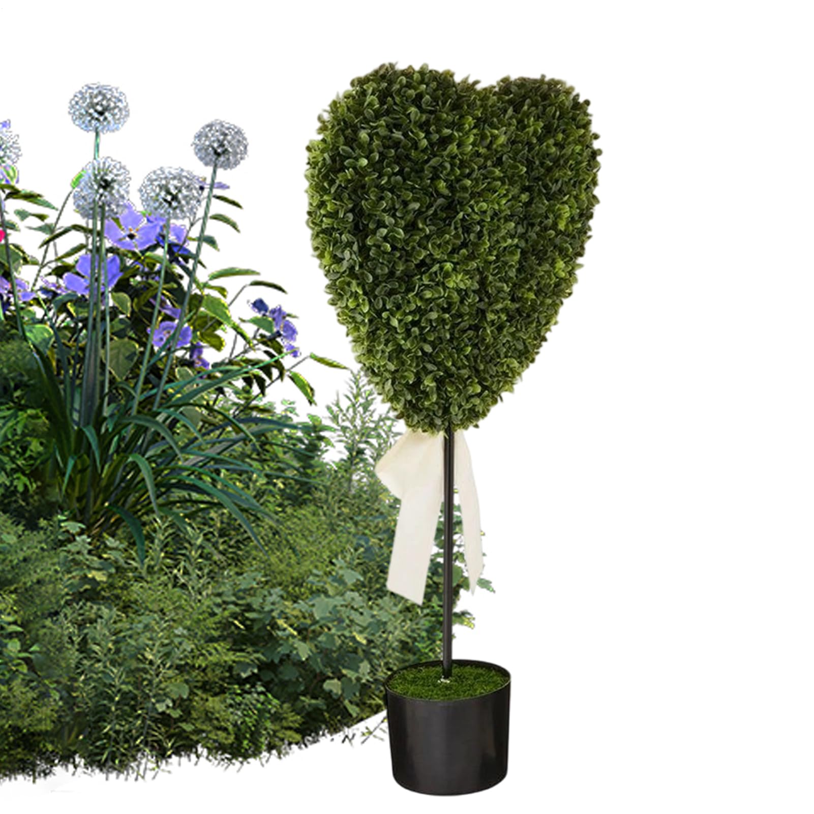 Plante artificielle en pot cœur pour une déco de salon tendance et sans entretien