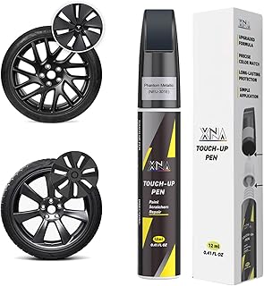 Rim Touch Up Paint(Phantom Metallic(NEU-301E)) for Tesla Model 3 (2024+) 18" Photon Wheels/Model 3 Performance 19" Gemini Dark Wheels, 2 in 1 Car Wheel Scratch Repair Kit, Quick & Easy Remover Curb Rash