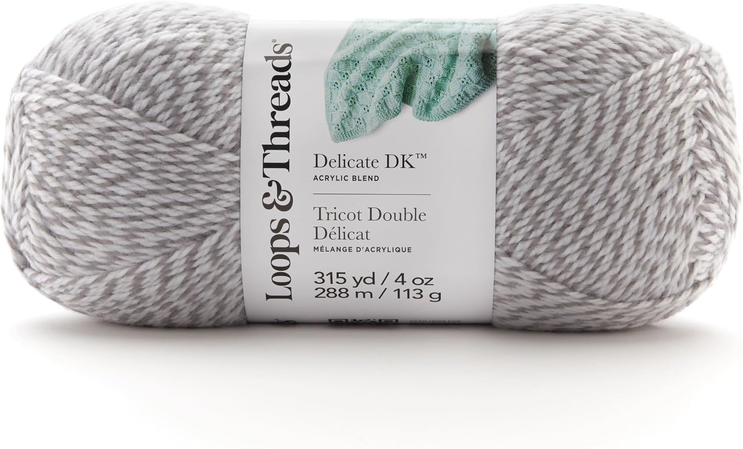 Loops & Threads Blue Marl Delicate DK Yarn – Light Weight Yarn for Knitting, Crochet, Weaving, Arts & Crafts, 15 Pack