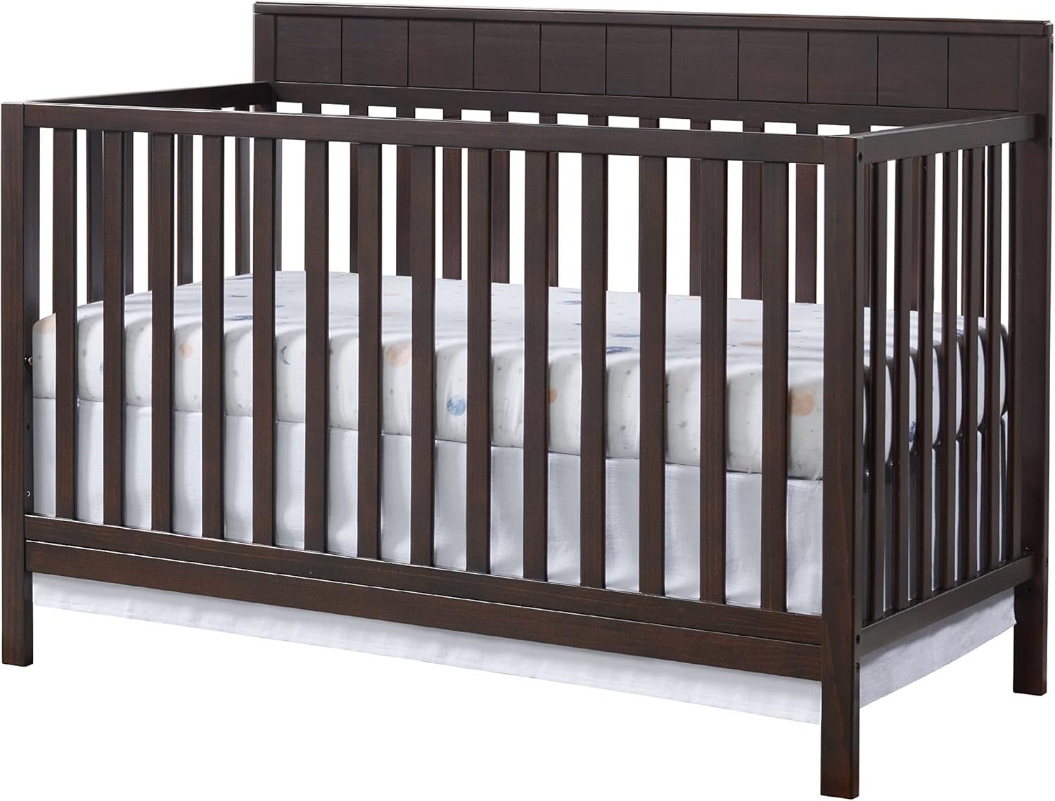 Oxford Baby Logan 4-in-1 Convertible Baby Crib, Espresso Brown, GreenGuard Gold Certified