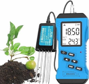 7 in 1 Soil Tester, Nitrogen, Phosphorus, Potassium Npk Tester, Ph, Moisture, Nutrient Conductivity, Ec Meter,High Accuracy Digital Sensitive Soil Fertility Test