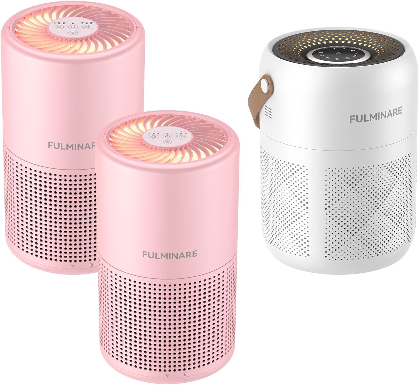 FULMINARE Air Purifiers for Bedroom, Quiet Air Cleaner With Night Light, Portable Small Air Purifier for Home, Office, Living Room