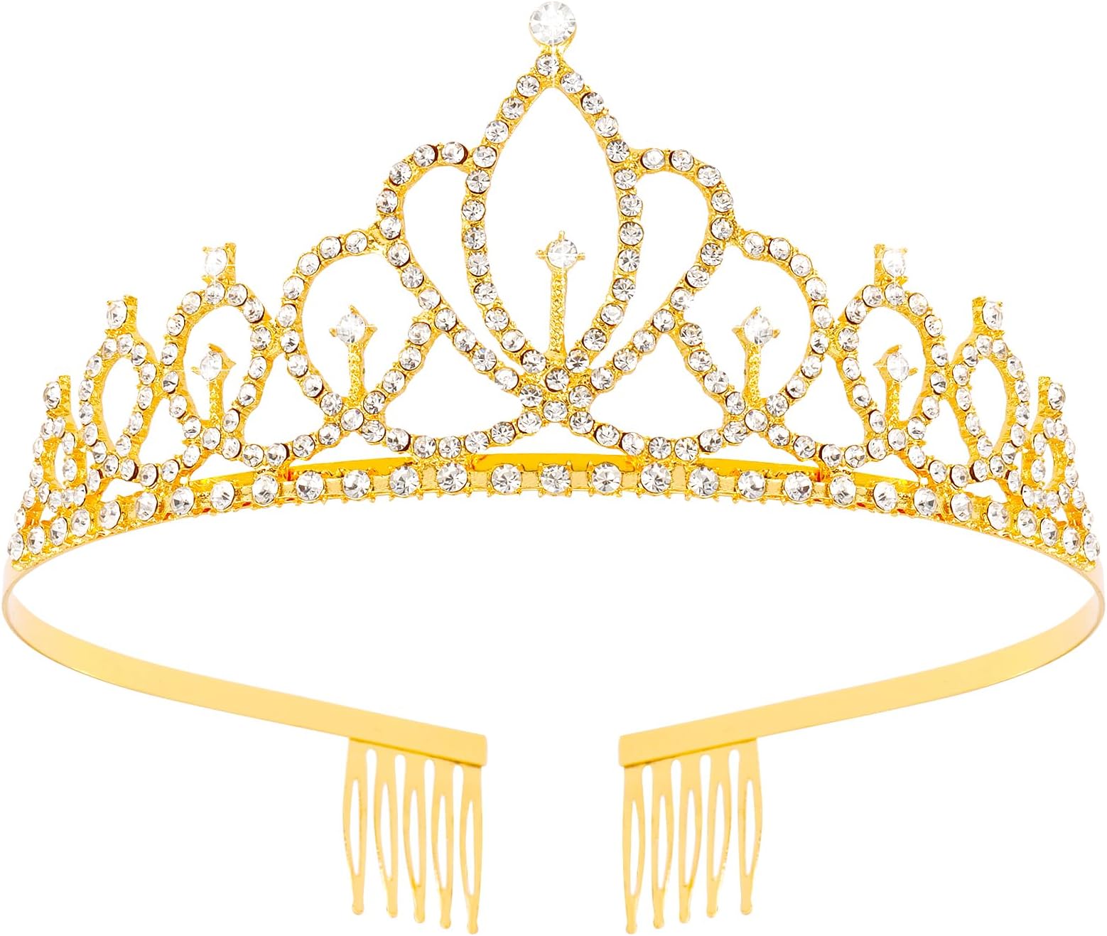 Tiaras for Women Girls Gold Crown Cake Topper for Flower Bouquets Princess Crowns for Girls Gold Princess Tiara Birthday Tiara Birthday Girl Crown, Coronas Para Niñas, Crystal Prom Tiara Pageant Crown for Holloween Costume, Prom, Party