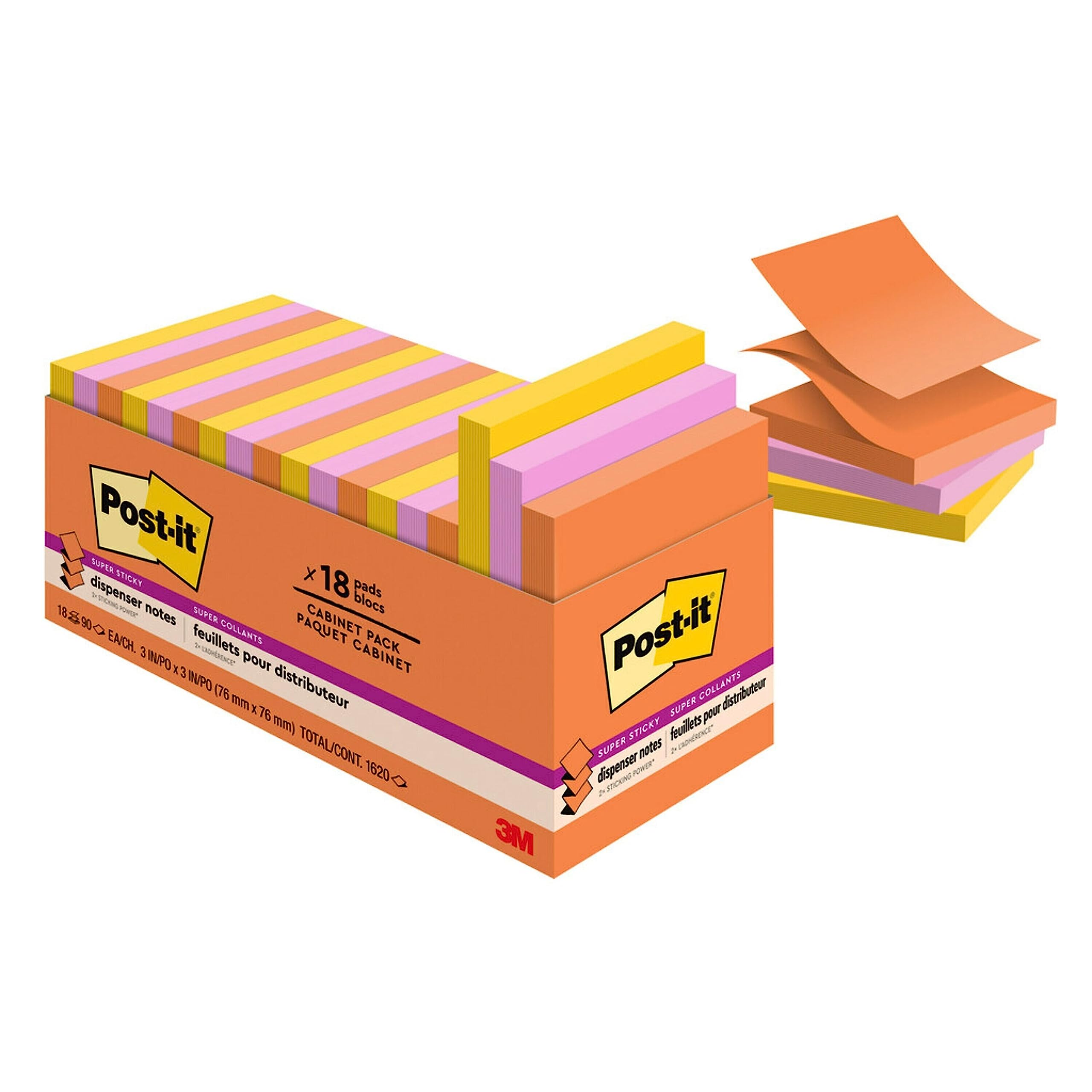 Pop-up 3 x 3 Nota de repuesto, R o de Janeiro, 90/Pad, 18 almohadillas/Pack