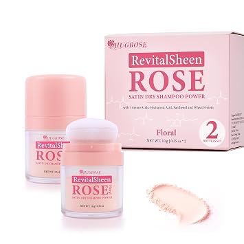 Dry Shampoo Powder Travel Size Dry Shampoo for Women Volumizing Oil Absorber Hair Refresher, Dry Shampoo with Triple Amino Acids Keratin for Oily Hair Portable Non Aerosol 0.35oz*2 10g