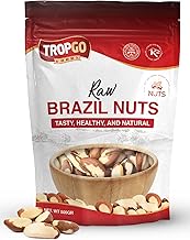 Tropgo Raw Brazil Nuts 500g - Packed Fresh, 100% Natural Brazilian Nuts with Fibre, Protein, and Minerals, Perfect for Snacking - Kosher Nuts - Bulk Brazil Nuts
