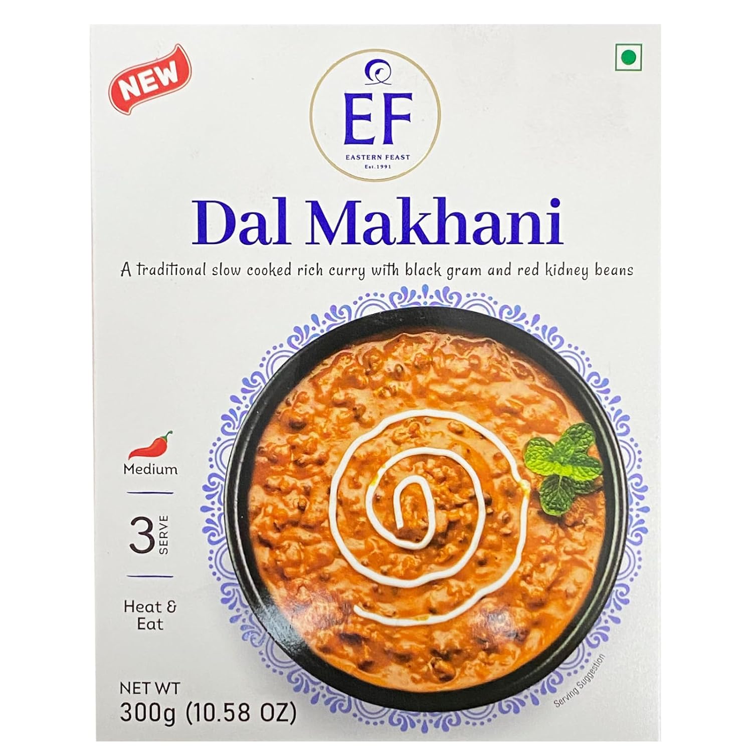 Eastern Feast - Ready to Eat Vegetarian Meals, 10.58 oz (Pack of 10, Matar Paneer)