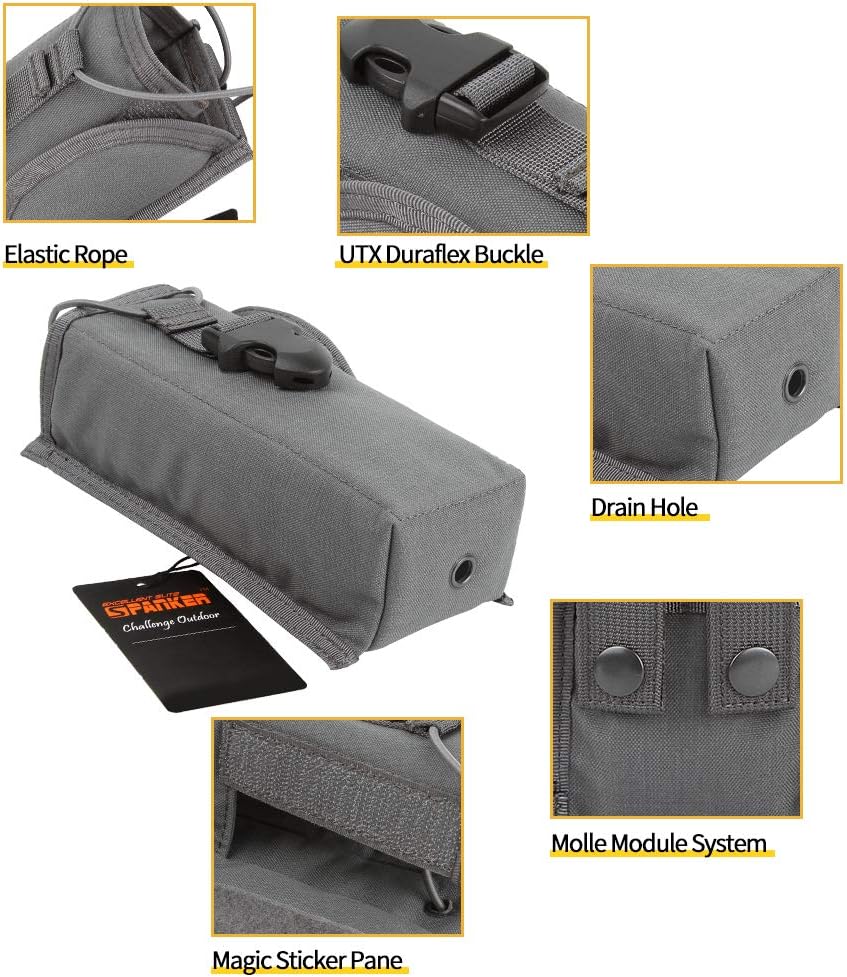 EXCELLENT ELITE SPANKER Tactical Universal Radio Holster Pouch Holder Case Bag Molle Adjustable Military Walkie Talkie Holder image 3