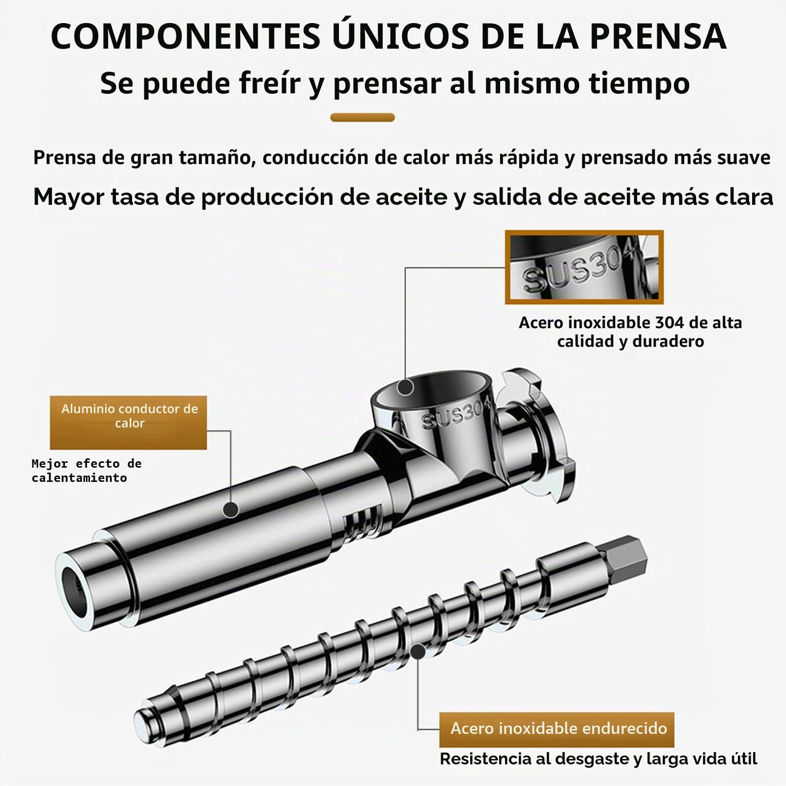 820w Prensa De Aceite Eléctrica, Máquina Automática De Prensa De Aceite Expulsor Doméstica Modos Frío Y En Caliente, con Pantalla Táctil LCD para Cacahuetes, Girasoles, Aceitunas,220V