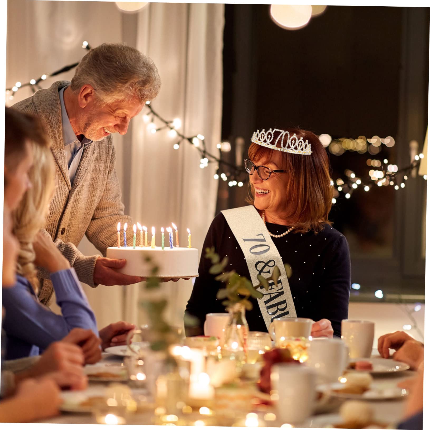 Abaodam 4sets Compleanno e Sash Decorativo Con Strass Per Donne Accessori Festivi Per Compleanno Feste e Fotografie