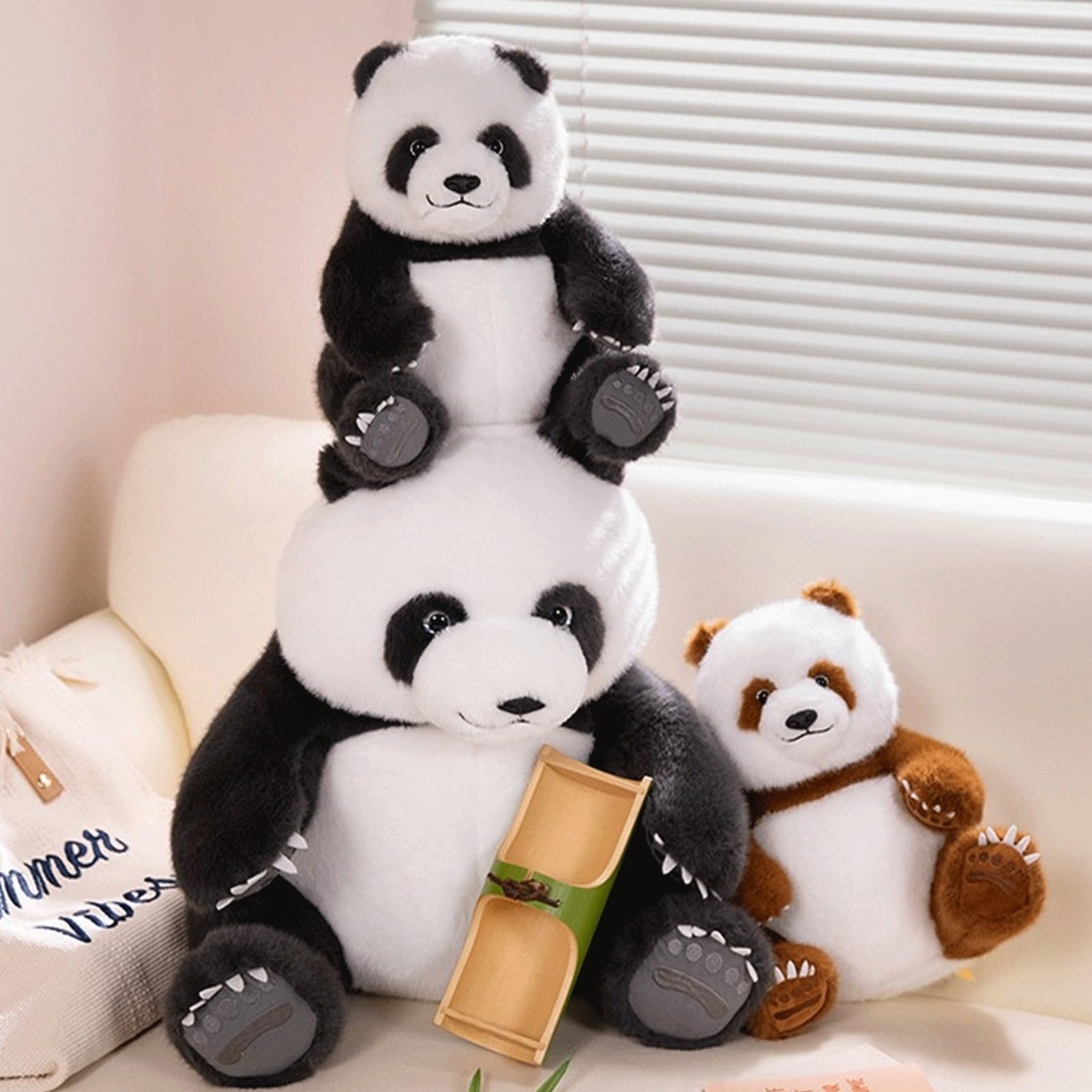Realistyczna pluszowa zabawka panda, milutkie i realistyczne pluszowe zwierzątko