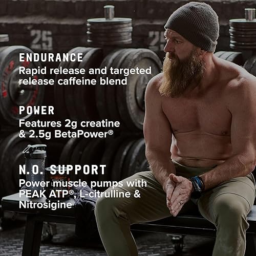 Miniatura 14 de BEYOND RAW LIT AF - Fórmula avanzada de preentreno en polvo Clinical Strength, contiene cafeína, L-citrulina y nitrosigina, sabor dulce y ácido, 20