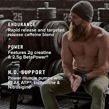 Beyond Raw LIT Advanced Pre Workout Formula, Sour Green Apple, for Energy, Focus, Endurance, Targeted Release Caffeine, Creatine, Betaine, Beta Alanine, Taurine, 20 Servings