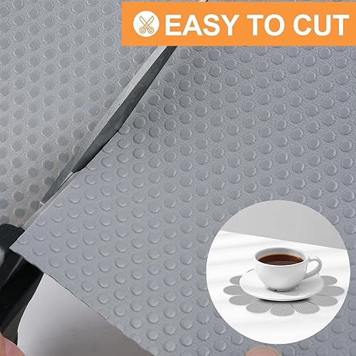 Miniatura 3 de Revestimiento de estante para armarios de cocina de 12 pulgadas de ancho, forro de gabinete impermeable, sin BPA, tapete de cajón fácil de cortar