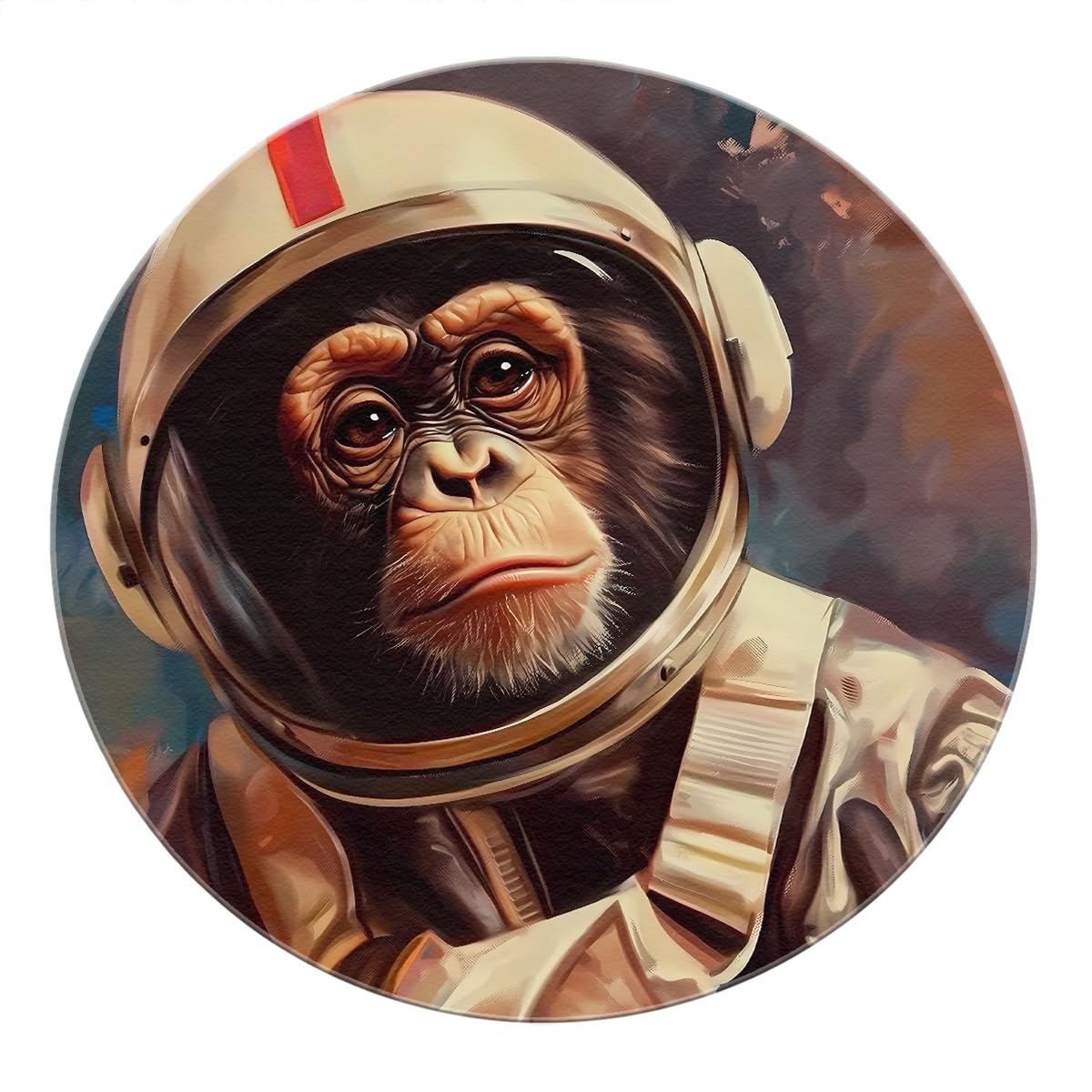 Małpa astronauta okrągły dywan 180 cm okrągły) kreskówka zwierzę antypoślizgowy dywan można prać w pralce do pokoju dziecięcego pod stołem jadalnym przy łóżku przedpokój