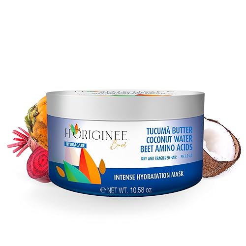 Hydracare - Mascarilla para el cabello con mantequilla de Tucumã, vegana, hidratación, brillo y alisado, agua de coco y aminoácidos de remolacha,