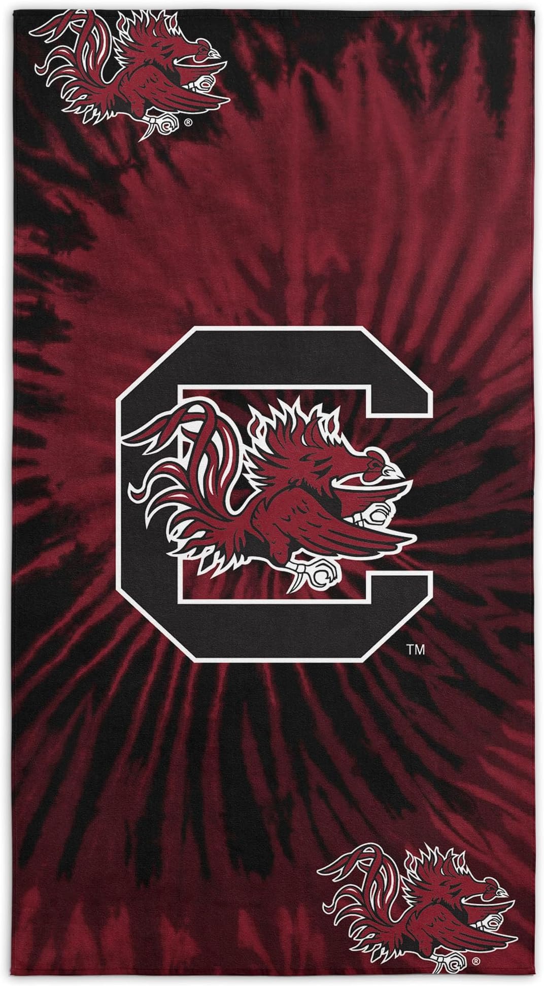 Northwest NCAA South Carolina Fighting Gamecocks Unisex-Adult Beach Towel, 30" x 60", Psychedelic (Pack of 6)