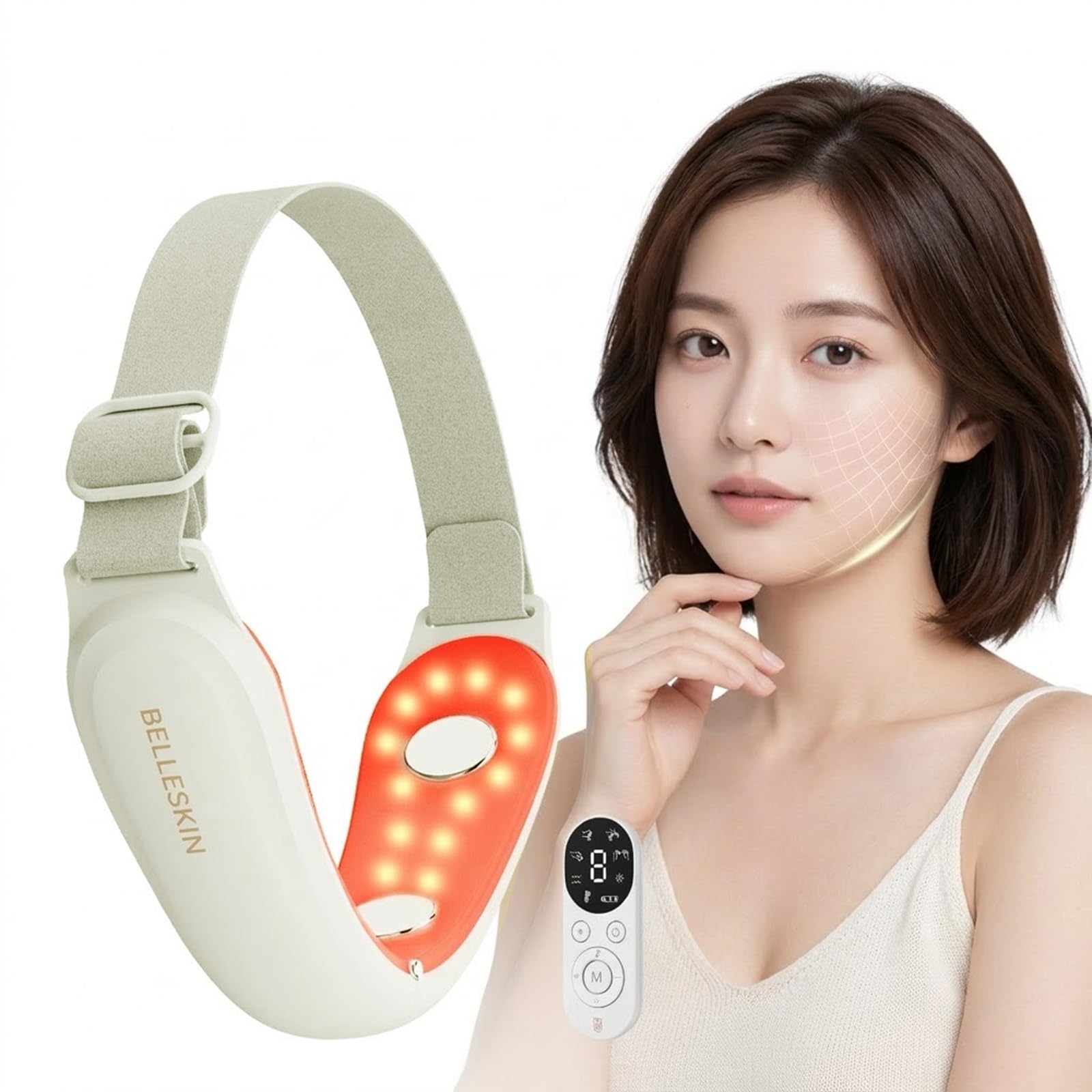 Amazon.co.jp: belleskin 美顔器 フェイスベルト 光エステ 美容グッズ