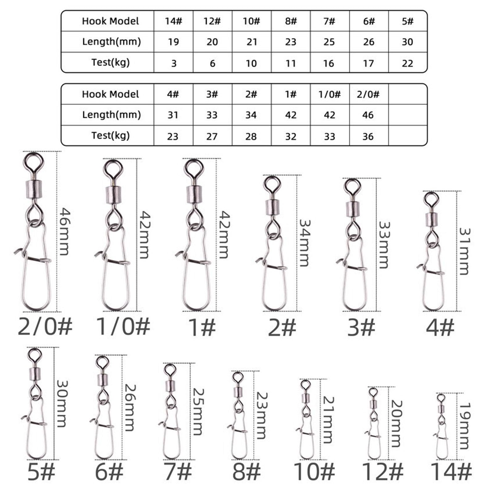 Barils De Pêche Pivotants 9KM – Acier Inox – 9 à 770 LB – Lot De 50 à 200 Pièces
