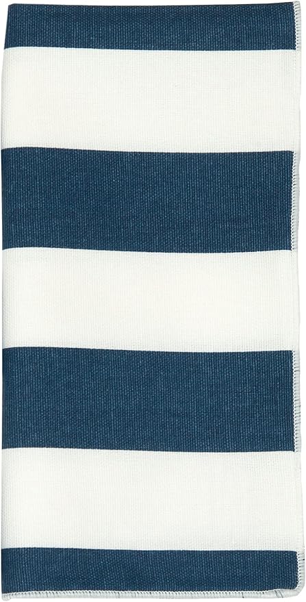 Servilletas de tela azul y blanco, 18 pulgadas, pack de 4 miniatura 4