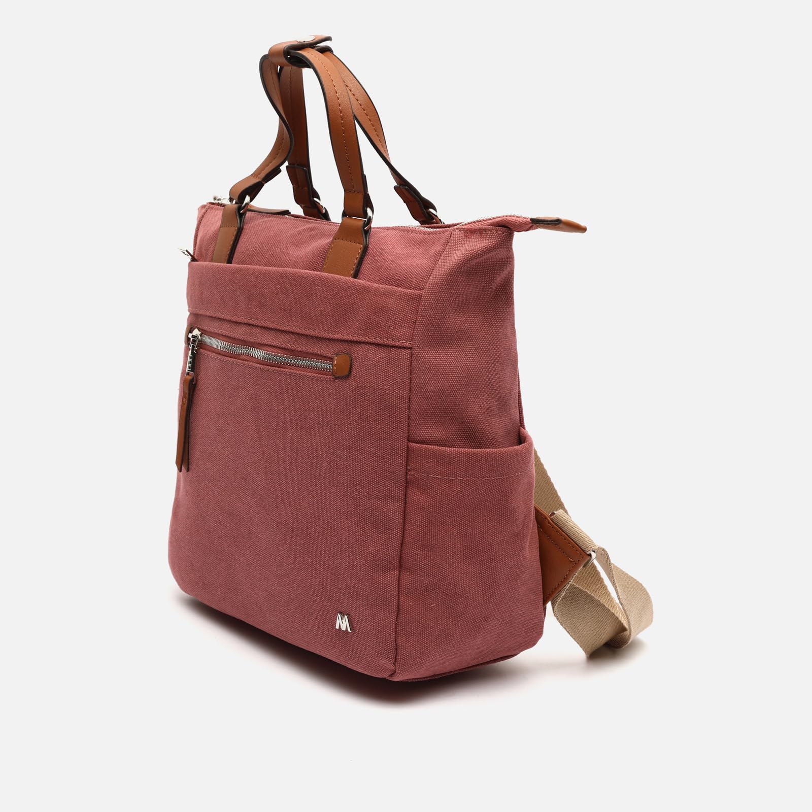 MISAKO Evolet mochila de tela con asa de mano Mujer - Evolet Rojo 30x28x13cm