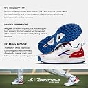 Hundred Mens Terrafield Cricket Shoes | Terraspike Rubber Studs | Embedded Support Plate for Stability | Lightweight & Durable | Ideal for Turf, Ground & Hard Surfaces (White/Blue/Red ; UK 10) gallery image