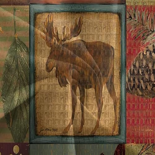 Miniatura 6 de Juego de edredón rústico de cabaña de campo, ligero, reversible, con alce y oso, juego de colcha con estampado de pino y luna, decoración de casa de