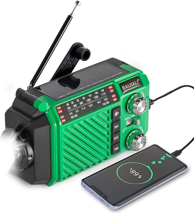 Emergency Hand Crank Radio(A380BTS-Green)