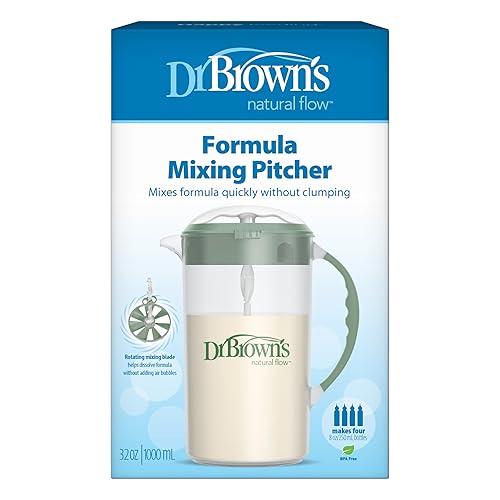 Miniatura 3 de Dr. Brown's Jarra mezcladora de fórmula de 32 onzas y paquete de 5 bolsas esterilizadoras de vapor para microondas para biberones
