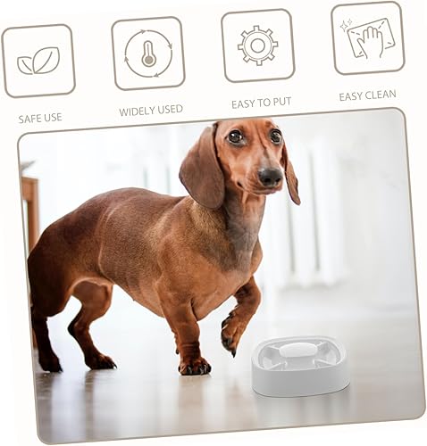 Miniatura 8 de Mipcase Tazón para mascotas con compartimento para múltiples gatos, recipientes de plástico para alimentos, comedero lento para mascotas, cuencos de