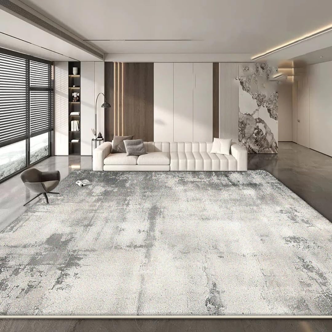 Tapis de salon abstrait 140x200 cm en flanelle douce pour decoration moderne