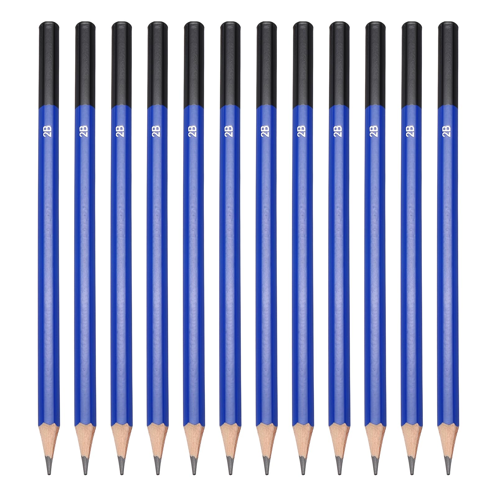 PATIKIL 2B Drawing Pencils for Sketching, 12PCS Sketch Pencils for Drawing Art Pencils Graphite Wood Pre-sharpened for Drawing Sketching Artists, 2B Pencils