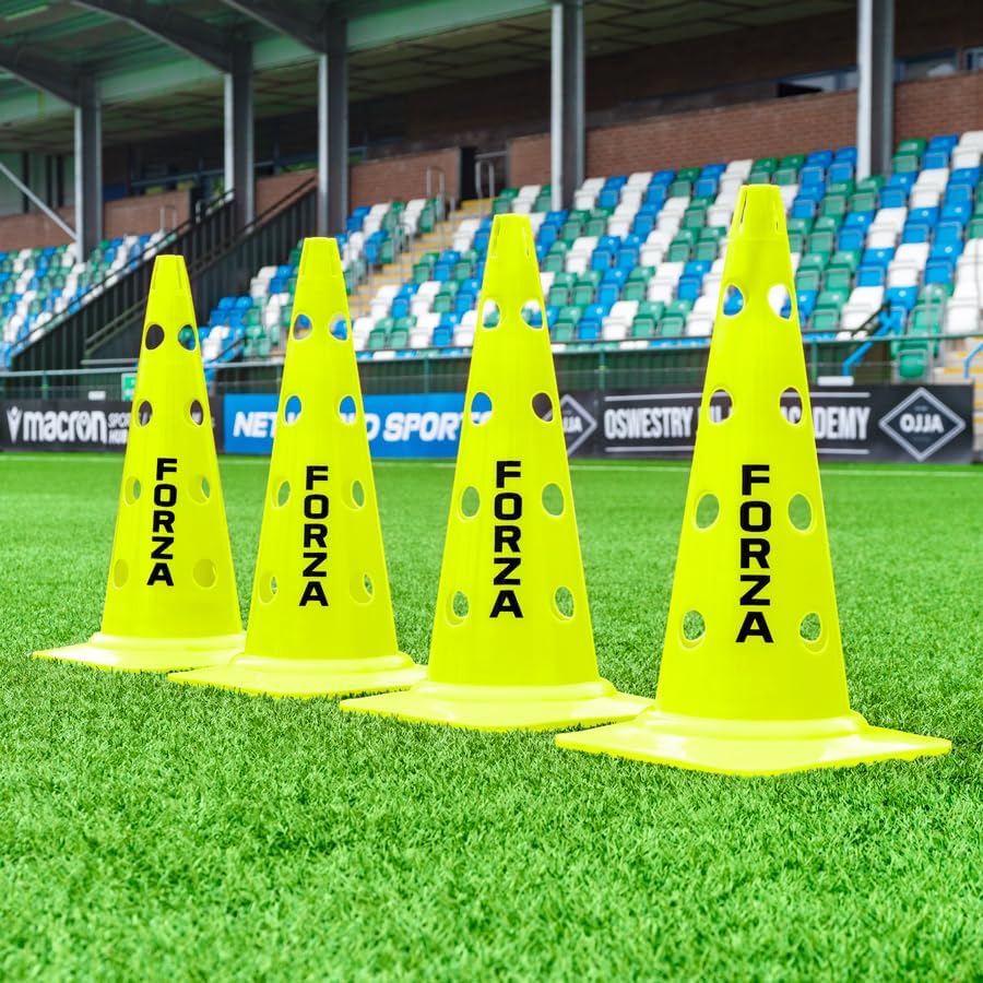 FORZA 20in Training Cones | Adjustable Hurdle System for Customizable Drills | Available in 4 Fluorescent Colors