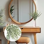 Artificial Plants Eucalyptus Branch in Ceramic Vase, 17.7” Fake Plant Greenery Stems Leaves Branches Faux Eucalyptus Stems for Home Office Farmhouse Wedding Table Centerpiece Décor