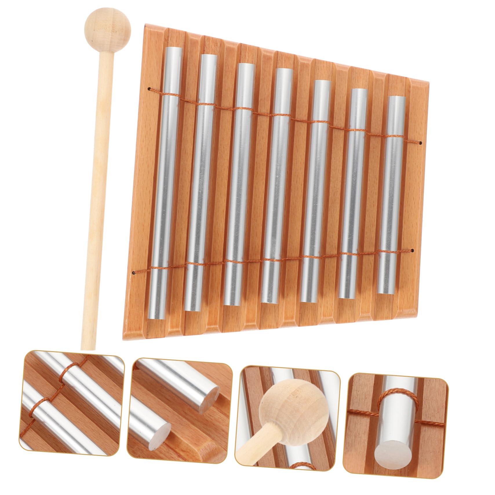 Strumento Percussione Campanello Ring Legno Metallo | Festa Scuola Decor, Strumento Musicale Percussione Campanelli, Campanelli Percussione