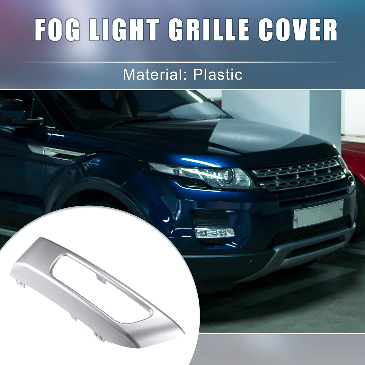 Left Right Side Fog Light Grille Cover Trim LR045048 for Range Rover Sport 2014 2015 2016 2017 Silver Tone 1 Pair