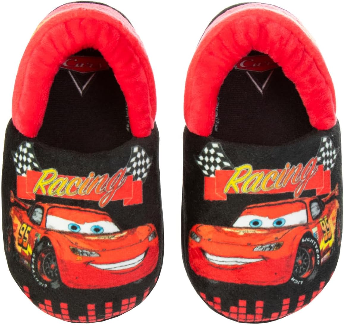 Lightning McQueen Boys Slippers | Indoor Warm Plush Slippers