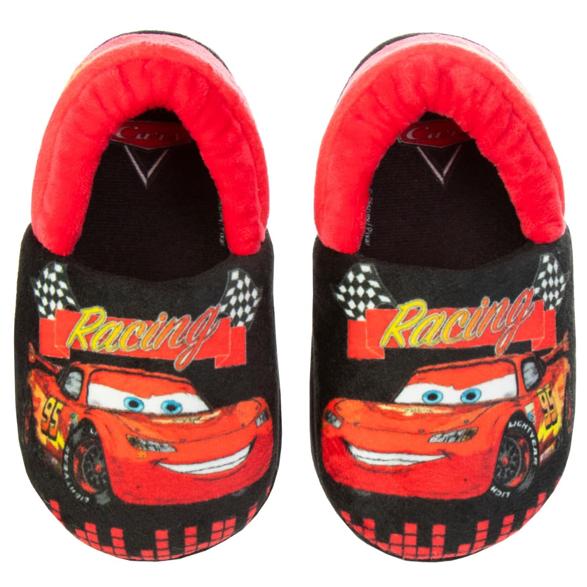 Lightning McQueen Boys Slippers | Indoor Warm Plush Slippers