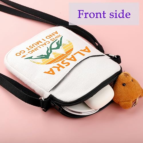 Miniatura 10 de XYANFA Alaska is Calling And I Must Go Alaska Cruise Bolsa de maquillaje Alaska Travel Souvenirs Gift Matching Cruise Gift Alaskan Vacation Zipper