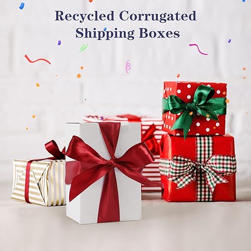 Vista 26 de Paquete de 40 cajas de envío pequeñas de 8 x 6 x 6 pulgadas, cajas de correo de cartón corrugado blanco para envío, embalaje de pequeñas empresas